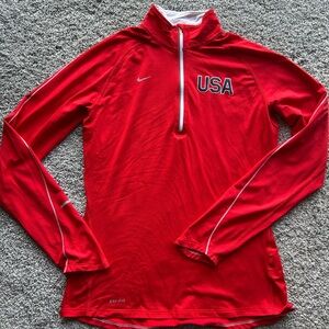 Nike Red Dri-FIT USA Pullover